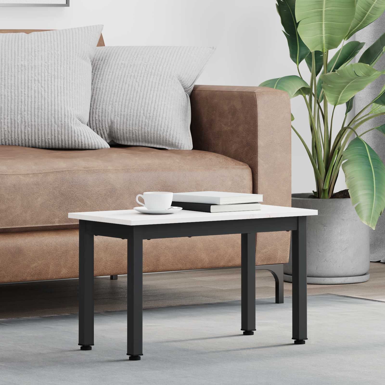 vidaXL Coffee Table White 60 x 30 x 36 cm Solid Pine Wood 1