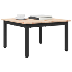 vidaXL Coffee Table Natural 60 x 60 x 36 cm Solid Pine Wood 3