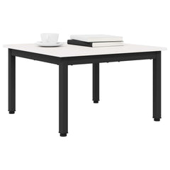 Coffee Table Solid Pine Wood White 60 cm 36 cm 60 cm