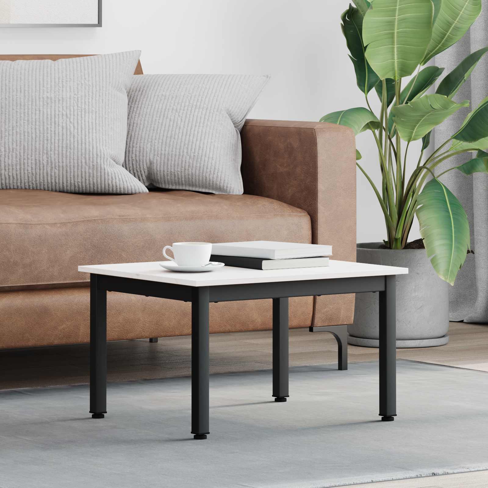 vidaXL Coffee Table White 60 x 50 x 36 cm Solid Pine Wood 1