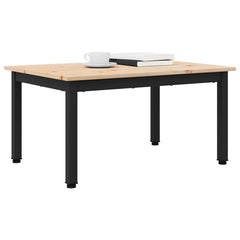 vidaXL Coffee Table Natural 70 x 50 x 36 cm Solid Pine Wood 3