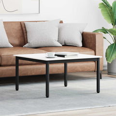 vidaXL Coffee Table White 80 x 80 x 45 cm Solid Pine Wood 1
