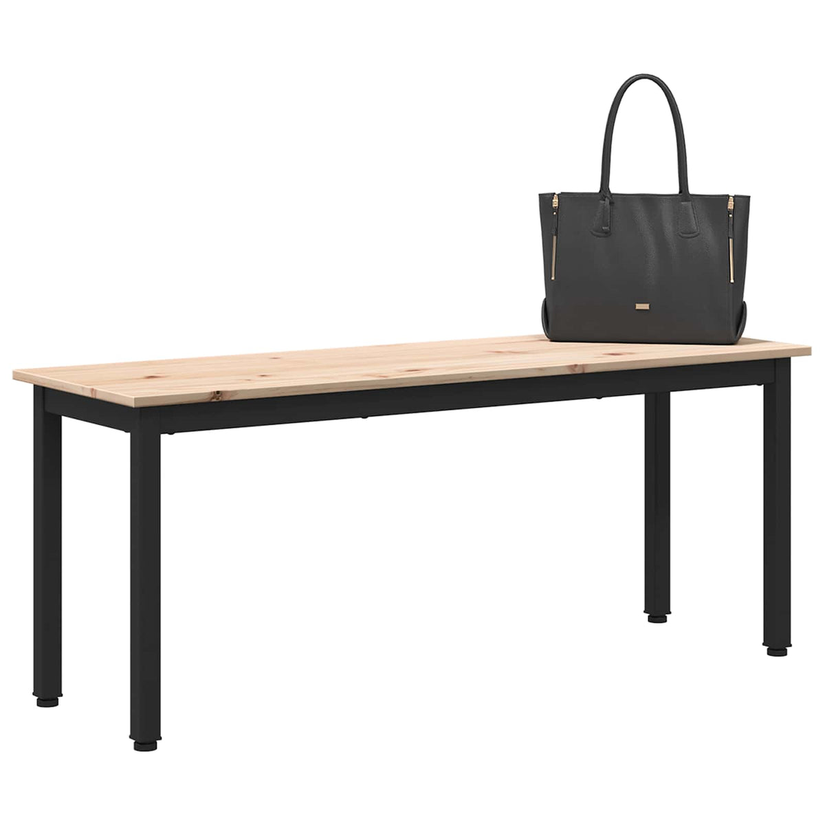 Bench Solid Pine Wood Natural 110 x 35 x 45 cm