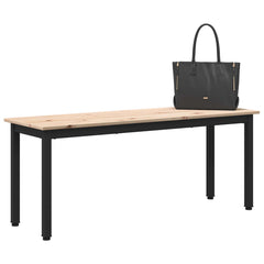 Bench Solid Pine Wood Natural 110 x 35 x 45 cm