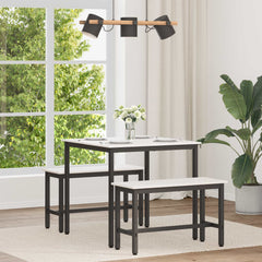 vidaXL Dining Table White 80 x 80 x 75 cm Solid Pine Wood 1