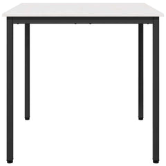 vidaXL Dining Table White 80 x 80 x 75 cm Solid Pine Wood 5