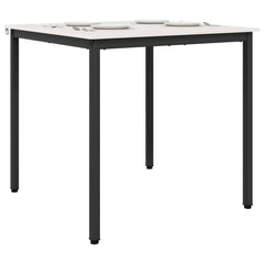 vidaXL Dining Table White 80 x 80 x 75 cm Solid Pine Wood 3