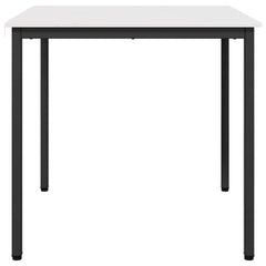 vidaXL Dining Table White 80 x 80 x 75 cm Solid Pine Wood 6