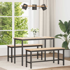 vidaXL Dining Table Natural 110 x 55 x 75 cm Solid Pine Wood 1