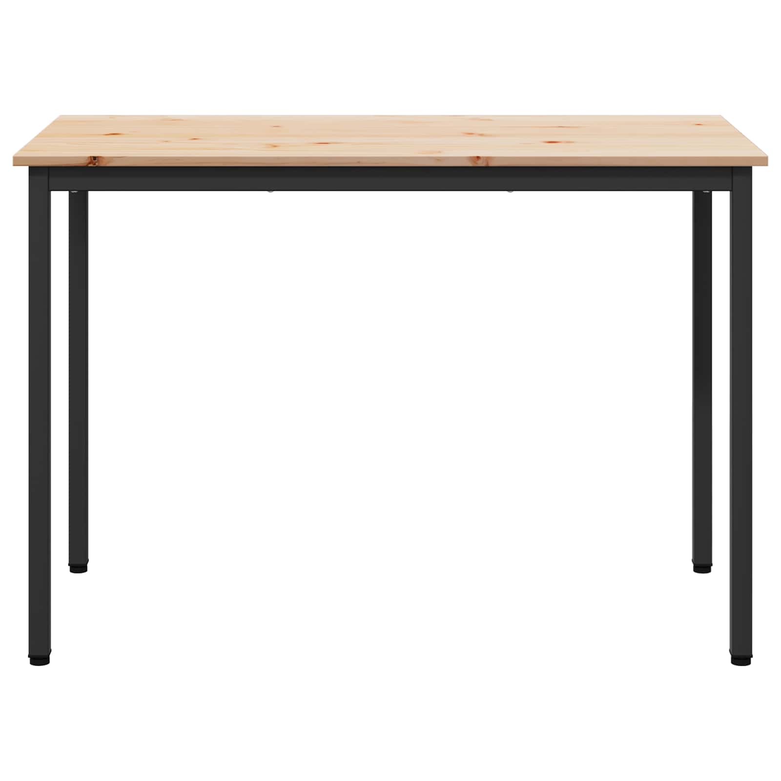vidaXL Dining Table Natural 110 x 55 x 75 cm Solid Pine Wood 5