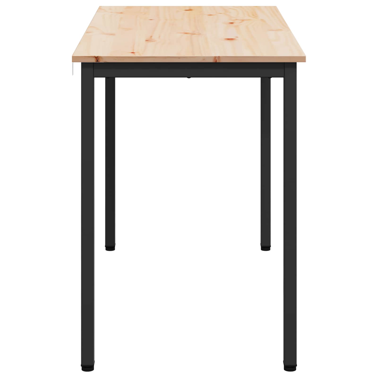vidaXL Dining Table Natural 110 x 55 x 75 cm Solid Pine Wood 6