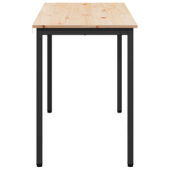vidaXL Dining Table Natural 110 x 55 x 75 cm Solid Pine Wood 6