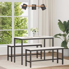 vidaXL Dining Table White 110 x 55 x 75 cm Solid Pine Wood 1
