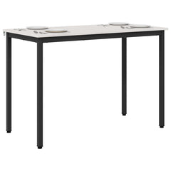 vidaXL Dining Table White 110 x 55 x 75 cm Solid Pine Wood 3