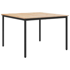 vidaXL Dining Table Natural 110 x 110 x 75 cm Solid Pine Wood 2