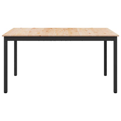 vidaXL Dining Table Natural 140 x 80 x 75 cm Solid Pine Wood 5