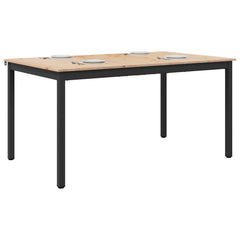 vidaXL Dining Table Natural 140 x 80 x 75 cm Solid Pine Wood 3