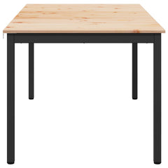 vidaXL Dining Table Natural 140 x 80 x 75 cm Solid Pine Wood 6