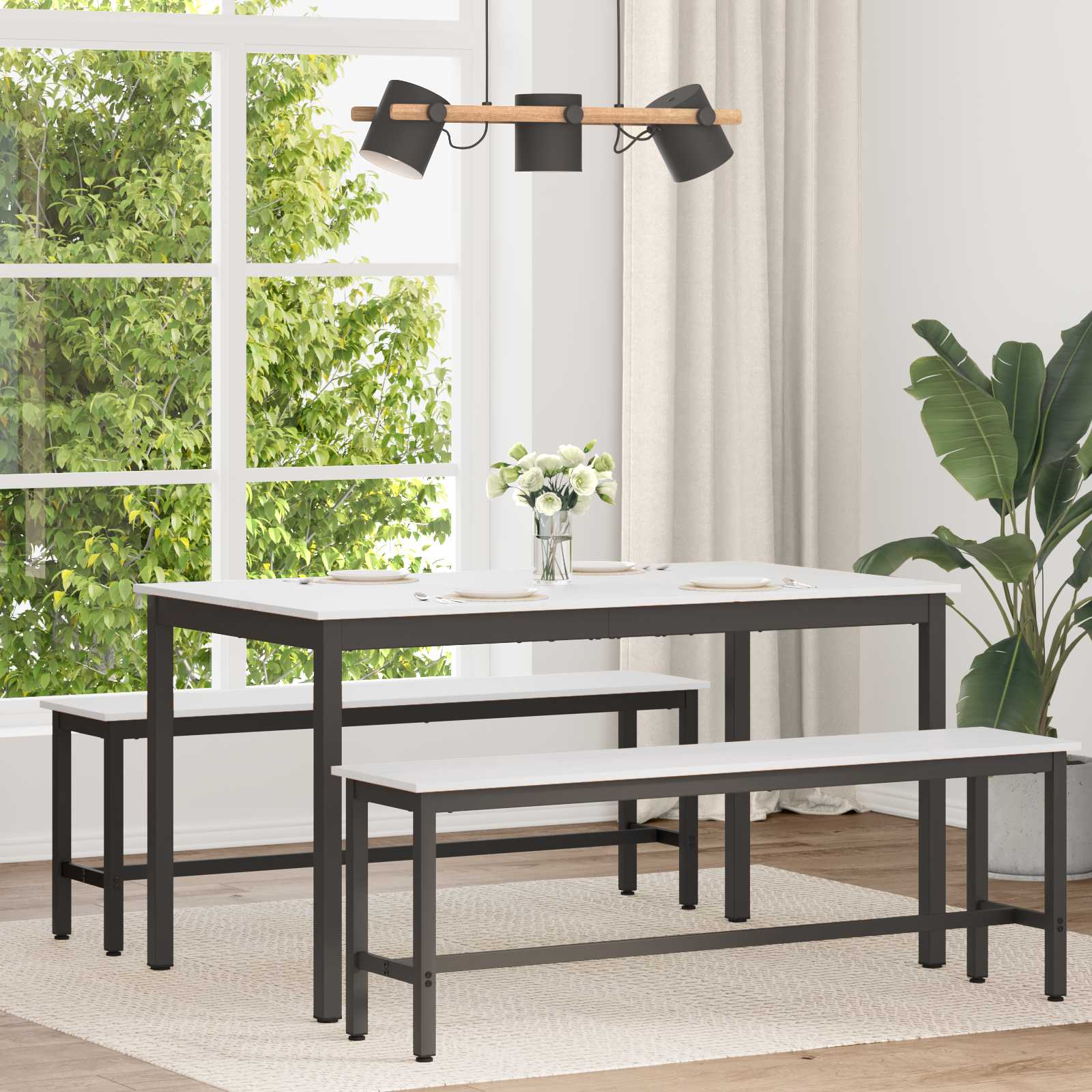 vidaXL Dining Table White 140 x 80 x 75 cm Solid Pine Wood 1