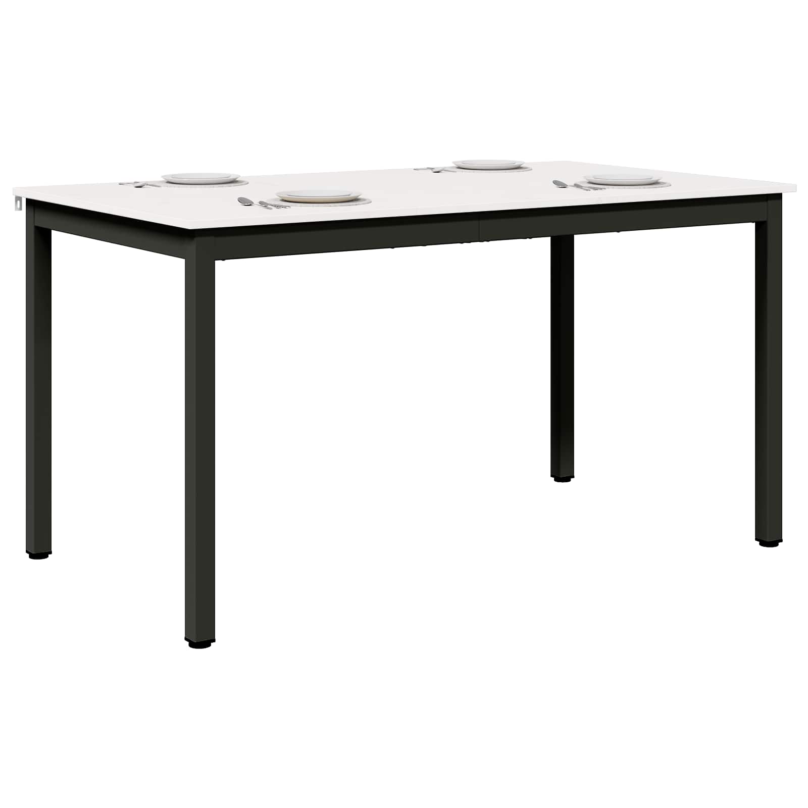 vidaXL Dining Table White 140 x 80 x 75 cm Solid Pine Wood 3