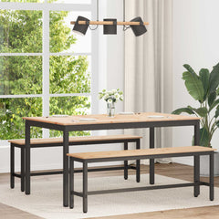 vidaXL Dining Table Natural 150 x 90 x 75 cm Solid Pine Wood 1
