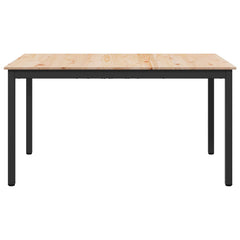 vidaXL Dining Table Natural 150 x 90 x 75 cm Solid Pine Wood 5