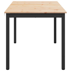 vidaXL Dining Table Natural 150 x 90 x 75 cm Solid Pine Wood 6