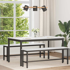 vidaXL Dining Table White 150 x 90 x 75 cm Solid Pine Wood 1