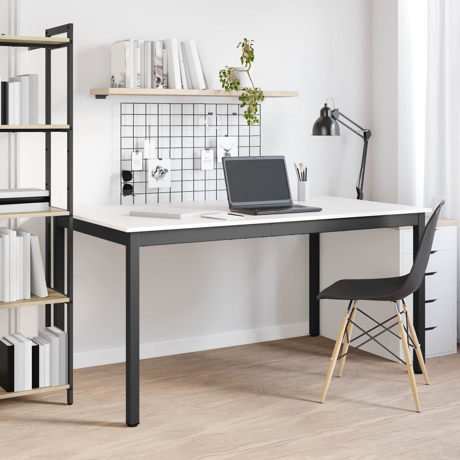 vidaXL Dining Table White 150 x 90 x 75 cm Solid Pine Wood 4