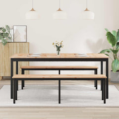 vidaXL Dining Table Natural 180 x 90 x 75 cm Solid Pine Wood 4