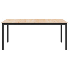 vidaXL Dining Table Natural 180 x 90 x 75 cm Solid Pine Wood 5