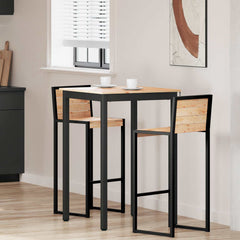 vidaXL Bar Table 70 x 70 x 105 cm Solid Pine Wood Natural Square 1