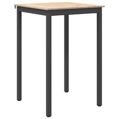 vidaXL Bar Table 70 x 70 x 105 cm Solid Pine Wood Natural Square 2