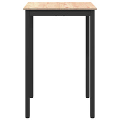vidaXL Bar Table 70 x 70 x 105 cm Solid Pine Wood Natural Square 5