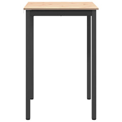 vidaXL Bar Table 70 x 70 x 105 cm Solid Pine Wood Natural Square 6