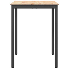 vidaXL Bar Table 80 x 80 x 105 cm Solid Pine Wood Natural Square 5