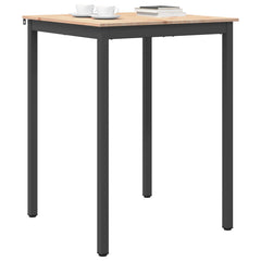 vidaXL Bar Table 80 x 80 x 105 cm Solid Pine Wood Natural Square 3