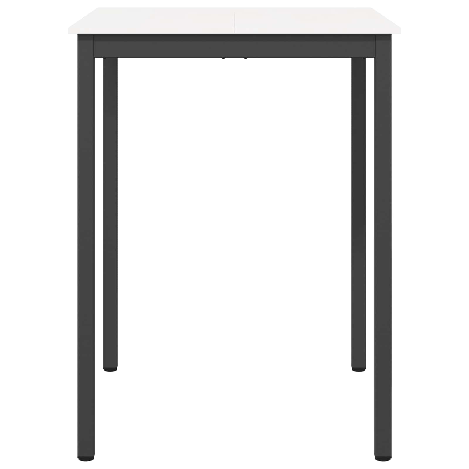 vidaXL Bar Table White 80 x 80 x 105 cm Solid Pine Wood 5