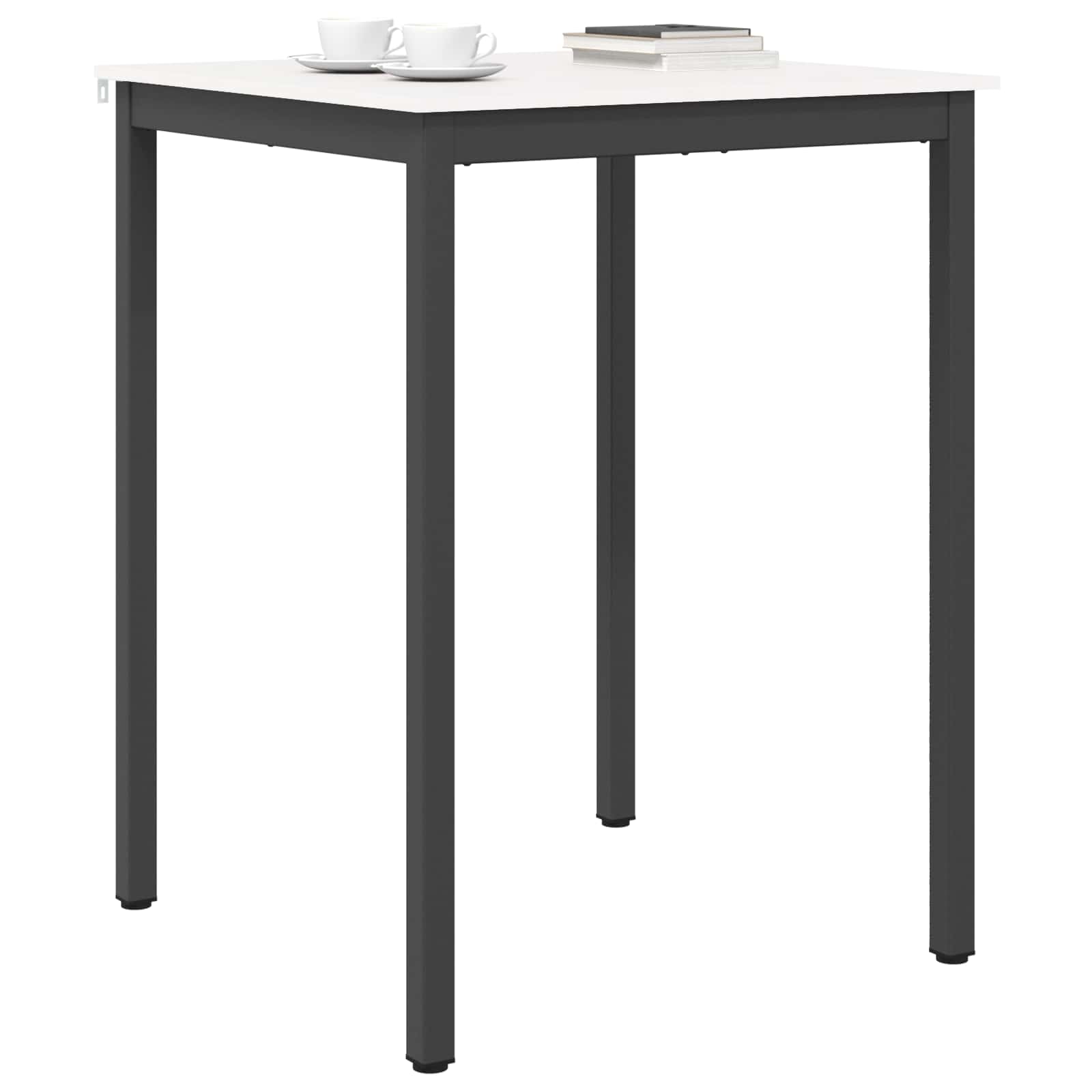 vidaXL Bar Table White 80 x 80 x 105 cm Solid Pine Wood 3