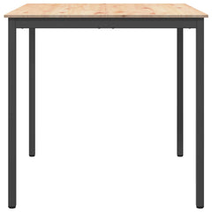 vidaXL Bar Table 110 x 110 x 105 cm Solid Pine Wood Natural Square 5