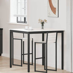 vidaXL Bar Table White 110 x 110 x 105 cm Solid Pine Wood 1