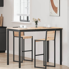 vidaXL Bar Table 140 x 80 x 105 cm Solid Pine Wood Natural Rectangular 1