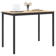 vidaXL Bar Table 140 x 80 x 105 cm Solid Pine Wood Natural Rectangular 3