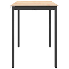 vidaXL Bar Table 140 x 80 x 105 cm Solid Pine Wood Natural Rectangular 6