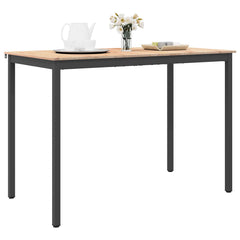 vidaXL Bar Table 150 x 80 x 105 cm Solid Pine Wood Natural Rectangular 3