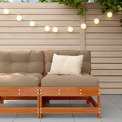 Garden Solid Pine Wood Wax Brown 62 x 62 x 70.5 cm Wax Brown Pinewood Middle sofa