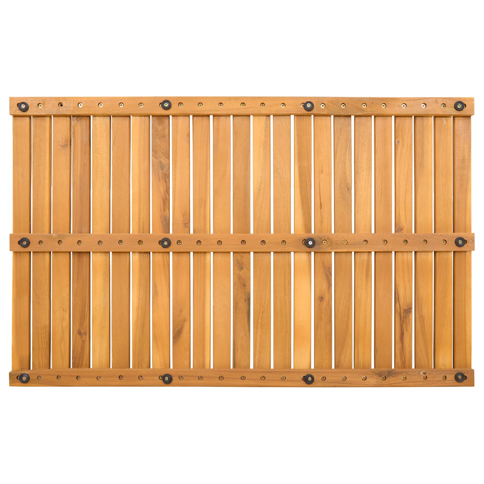 vidaXL Bath Mat Natural 80 x 50 cm Solid Acacia Wood 6