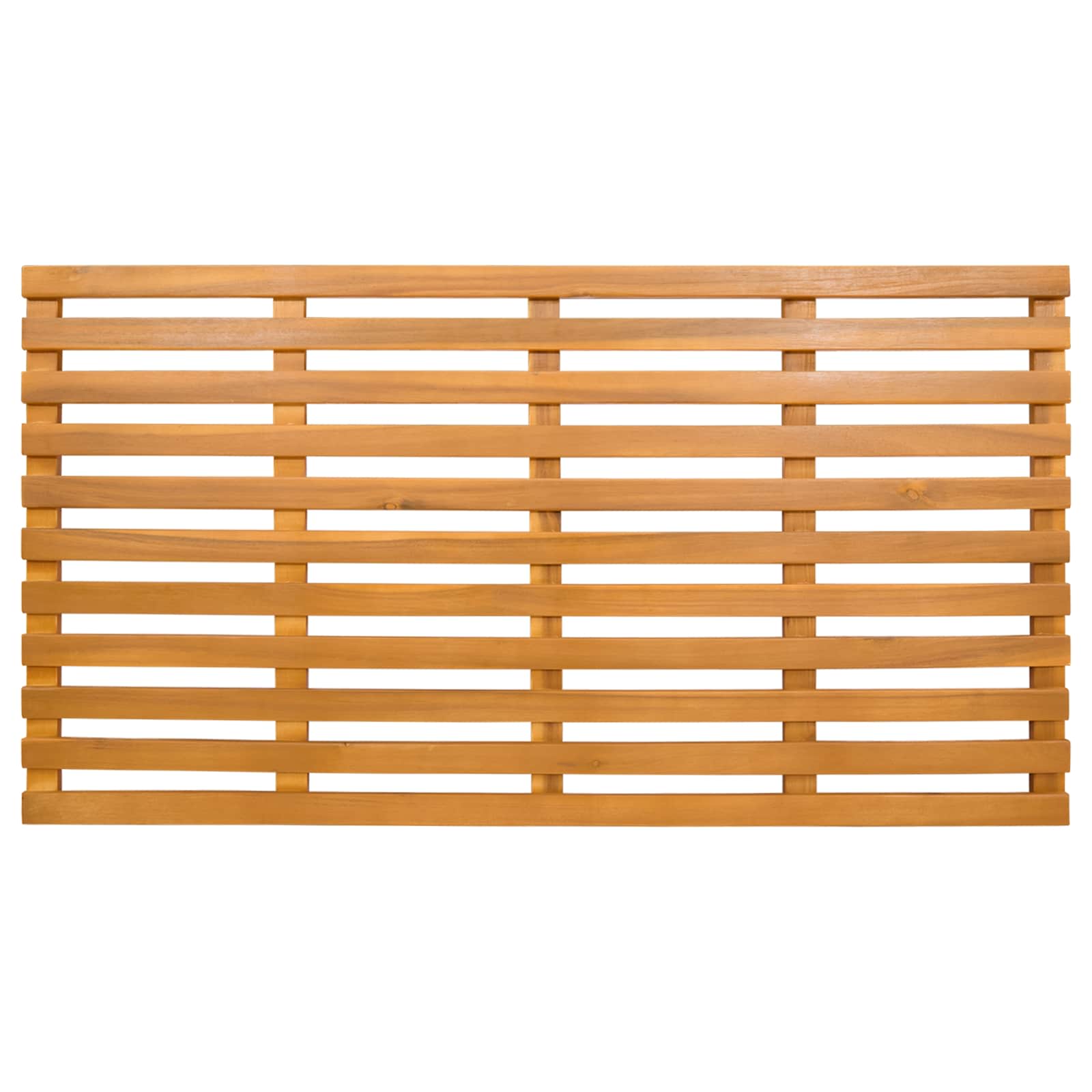 vidaXL Bath Mat Natural 100 x 53 cm Solid Acacia Wood 4