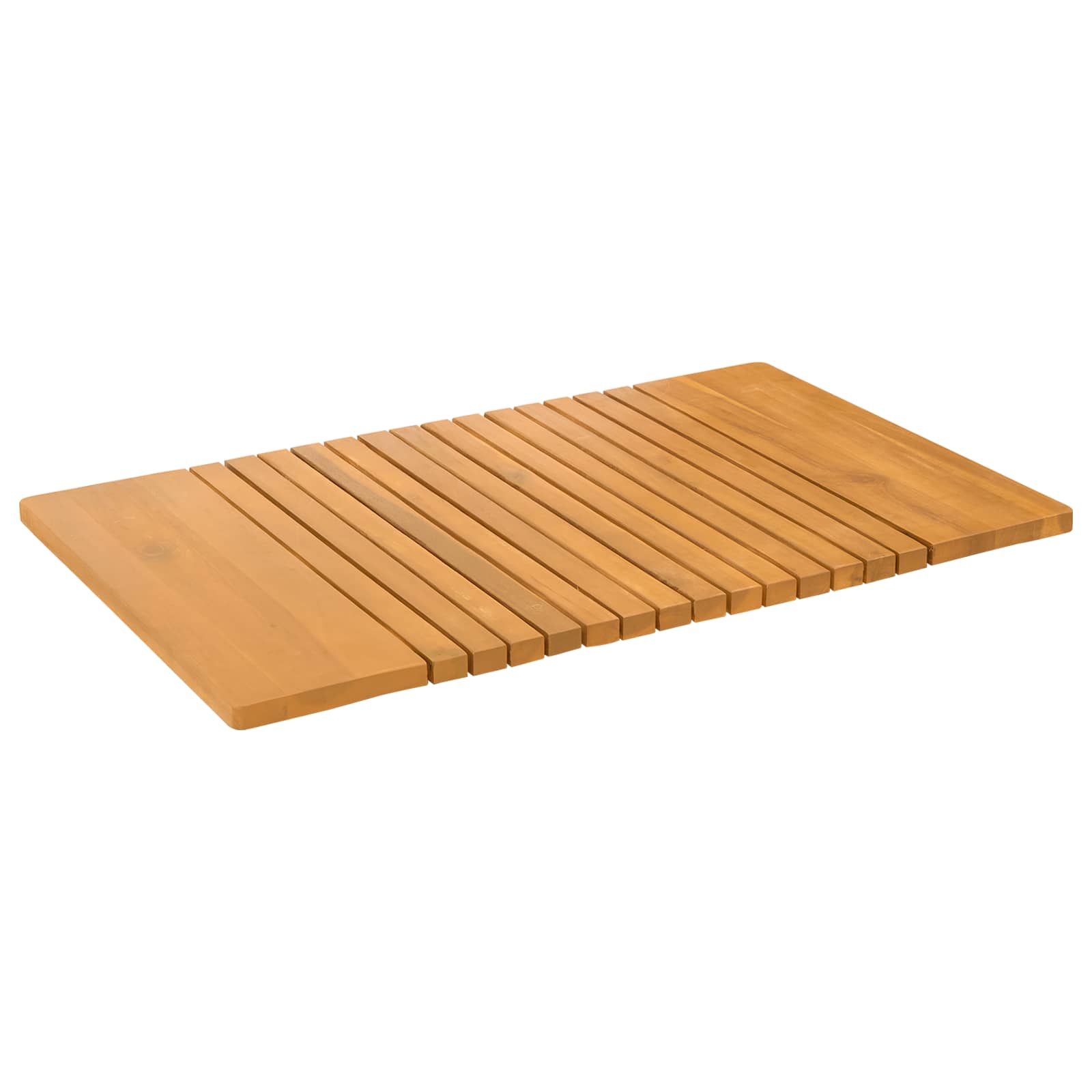 vidaXL Bath Mat Natural 81 x 50 cm Solid Acacia Wood 2