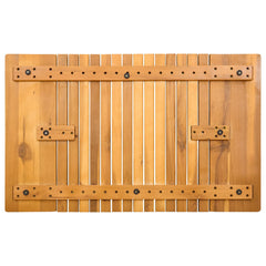 vidaXL Bath Mat Natural 81 x 50 cm Solid Acacia Wood 6